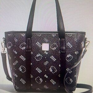 Hello Kitty Leather Handbag, Black #